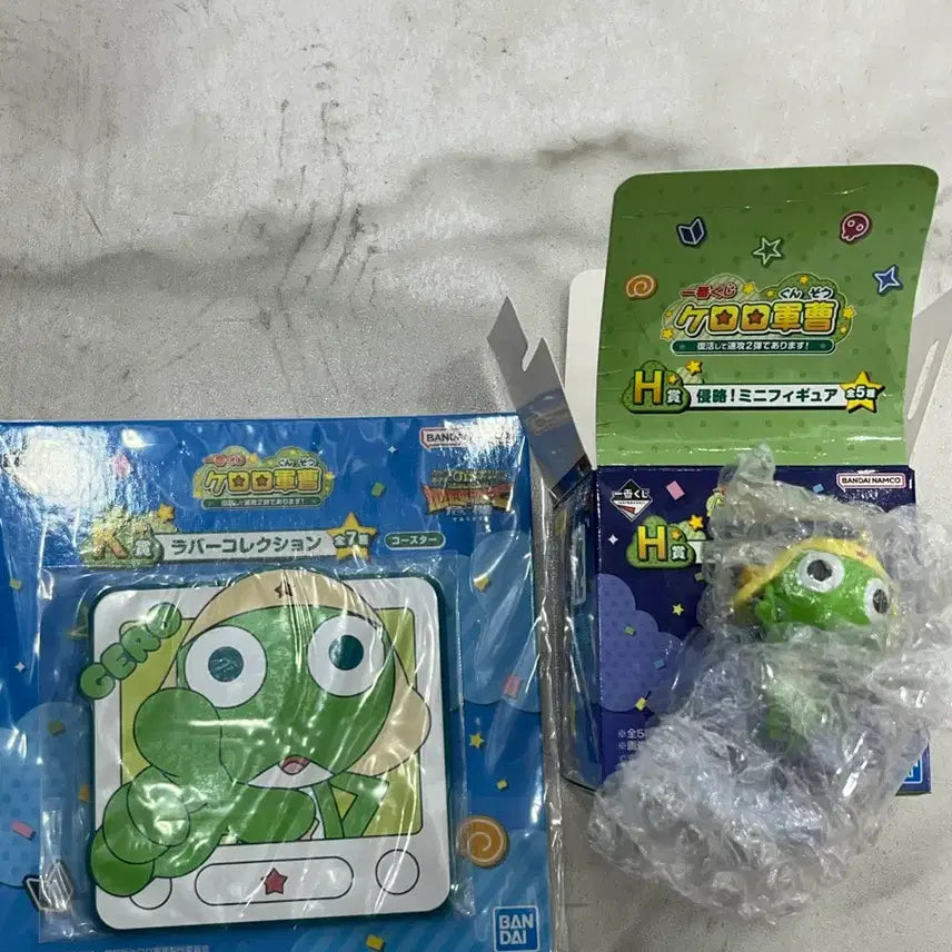 [BUNJANG] Keroro Gunsou Mini Figures &amp; Rubber Collection Coasters / 케로로 쿠지 H상 k상 미니피규어 케로로