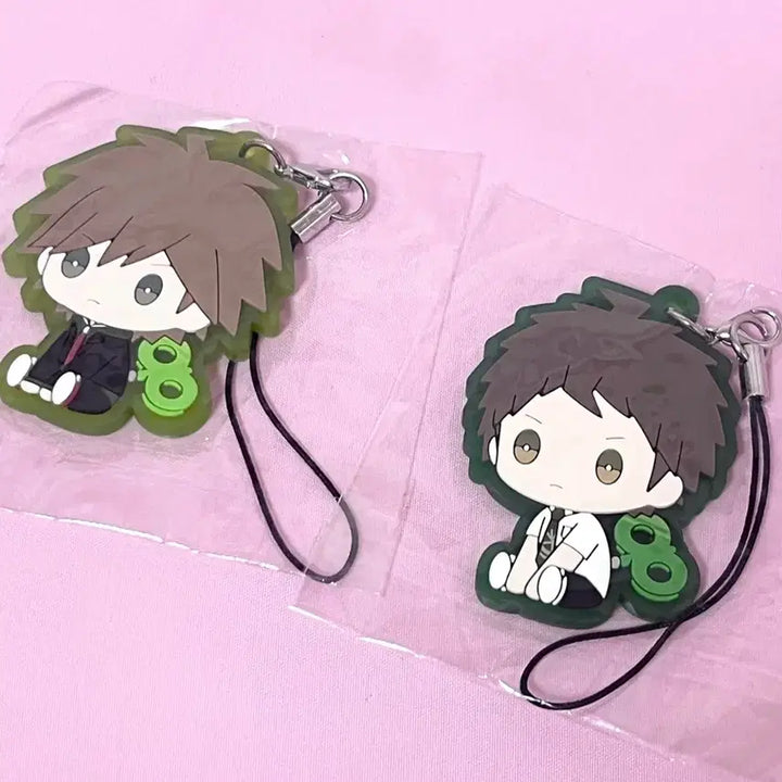 [BUNJANG] Danganronpa Rubber Strap Naegi + Hinata / 단간론파 러버스트랩 나에기 + 히나타