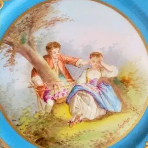 [BUNJANG] French Sèvres Antique Decorative Plate / 프랑스 세브르 앤틱
