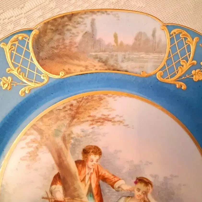 [BUNJANG] French Sèvres Antique Decorative Plate / 프랑스 세브르 앤틱