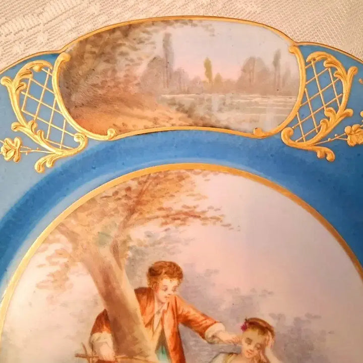 [BUNJANG] French Sèvres Antique Decorative Plate / 프랑스 세브르 앤틱
