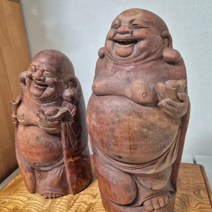 [BUNJANG] Bamboo Maitreya Buddha Sculpture Set / 포대화상: 대나무작품