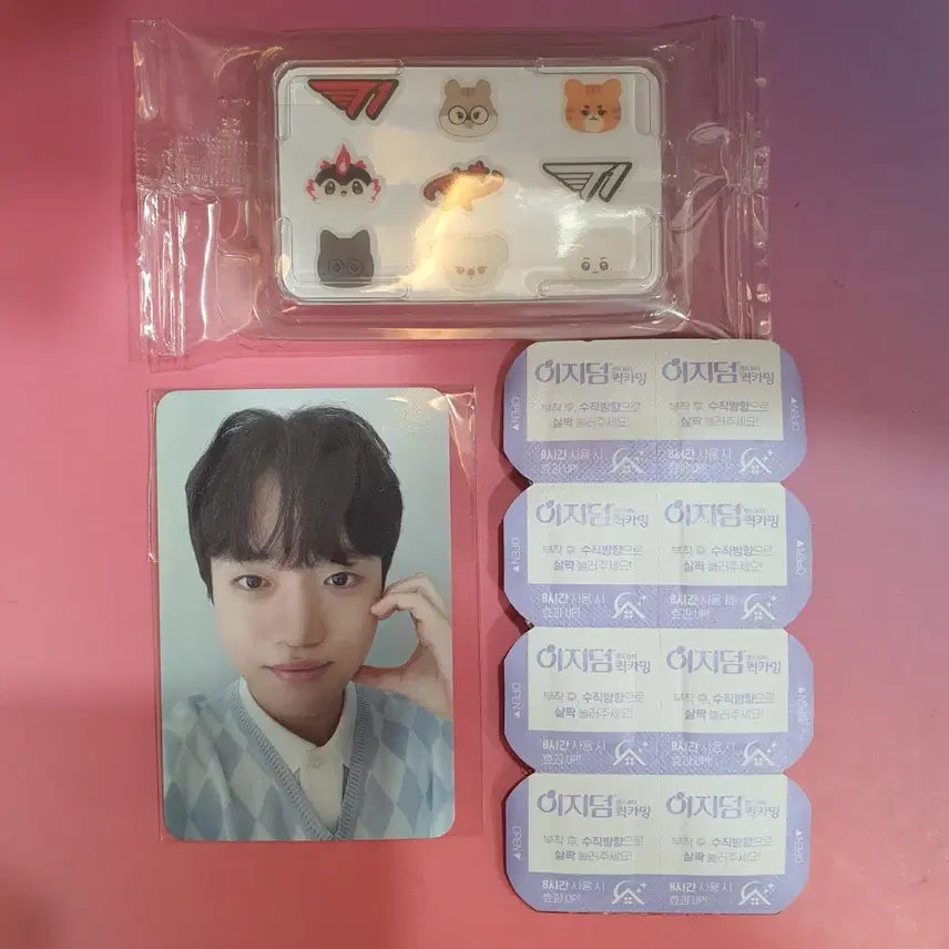[BUNJANG] T1 Easyderma Quick Calming Patch + Animal Patch + Keria Photocard Set / T1 이지덤 퀵카밍패치 8매+애니멀패치+케리아 포카