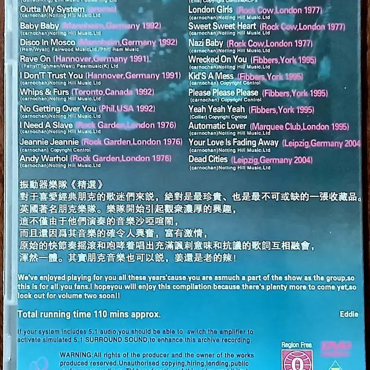 [BUNJANG] The Vibrators 1976 - 2004 Performance DVD / DVD the Vibrators 1976 - 2004 공연