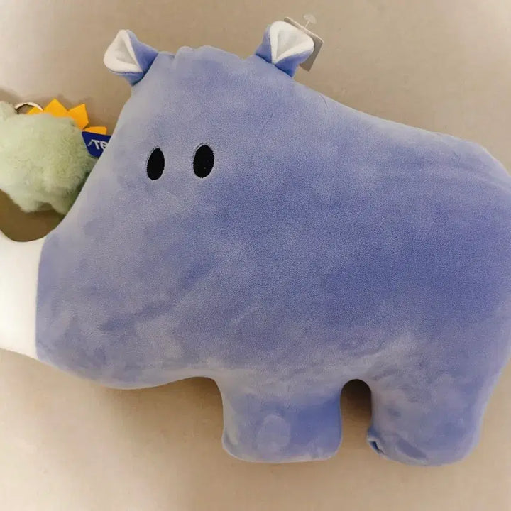 [BUNJANG] Rhinoceros Mochi Plush + Dinosaur Keychain / [택ㅇ/새상품] 코뿔소 모찌 인형(+공룡키링 인형)
