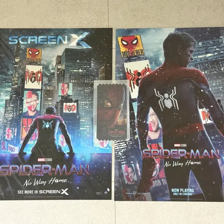[BUNJANG] Spider-Man: No Way Home ScreenX Poster + Brand New Day OT Poster Set / 스파이더맨 특전 노웨이홈 스크린엑스 포스터+브랜드 뉴 데이 오티 오리지널티켓