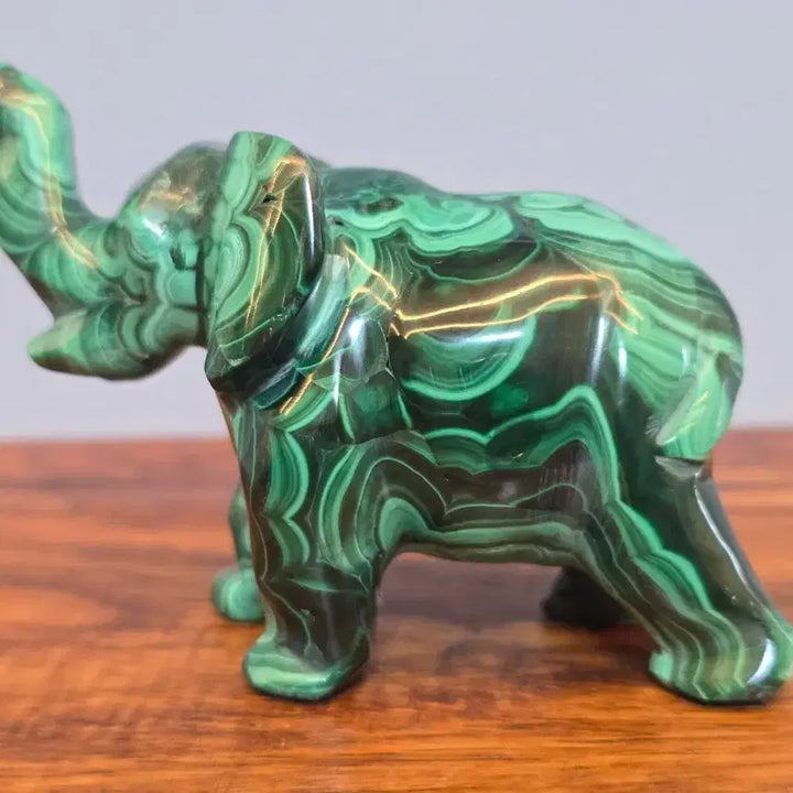 [BUNJANG] Malachite Elephant Mineral / 26073021 컬러와 문양이 독특한 말라카이트 공작석 코끼리 광물 팝니다