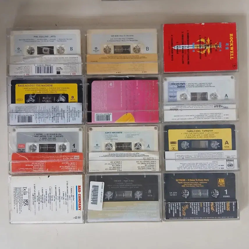 [BUNJANG] Rock &amp; Pop Cassette Tape Bundle (12 Tapes) / 카세트테이프 정품 12개