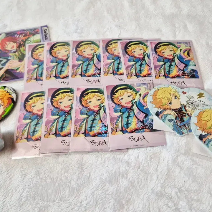 [BUNJANG] Ensemble Stars Switch Sora Bundle Set Badge Tape / (미개봉) 앙스타 스위치 소라 굿즈 일괄 급처 뱃지 테이프