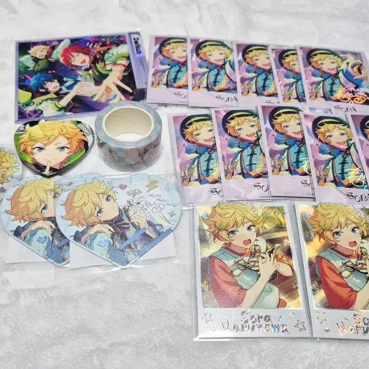 [BUNJANG] Ensemble Stars Switch Sora Bundle Set Badge Tape / (미개봉) 앙스타 스위치 소라 굿즈 일괄 급처 뱃지 테이프