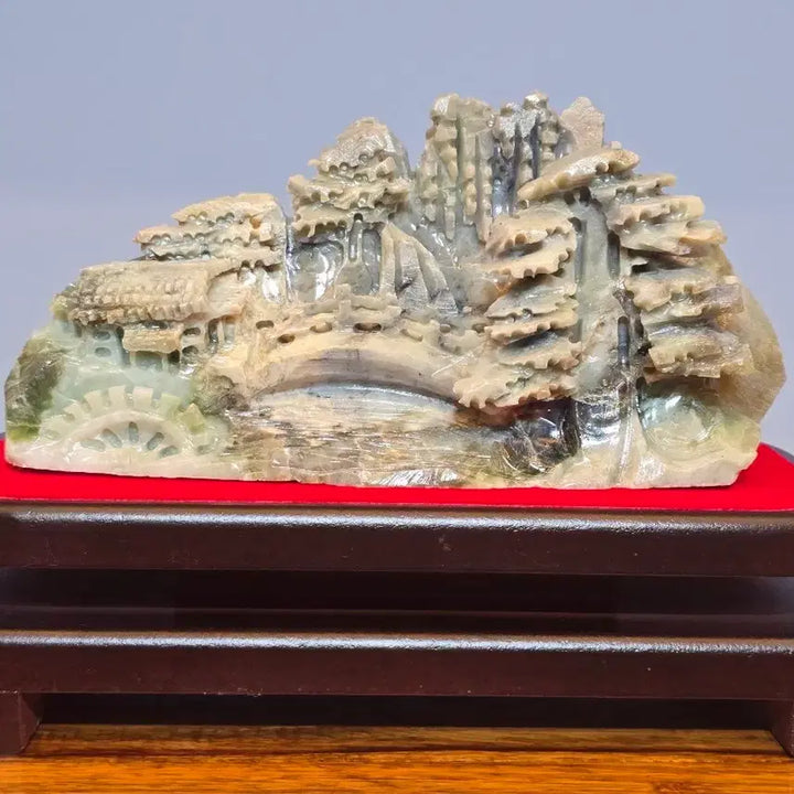 [BUNJANG] Subtle Jade Carving Mineral Stone with Good Energy / 26073022 좋은 기운을 내뿜는 섬세한 옥 조각 광물 수석 팝니다