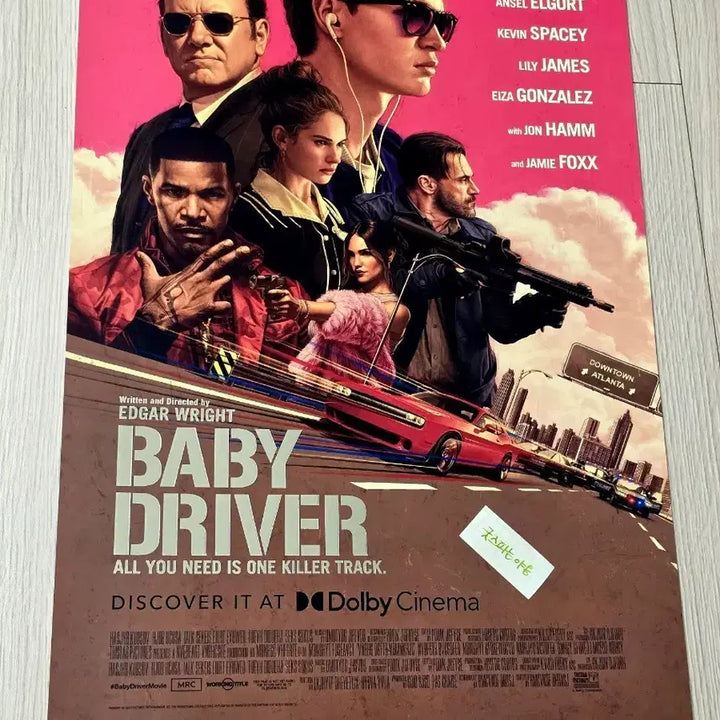 [BUNJANG] Baby Driver Dolby Cinema A3 Poster / [초희귀한정판]영화 베이비 드라이버 돌비시네마 DOLBY 포스터(A3)
