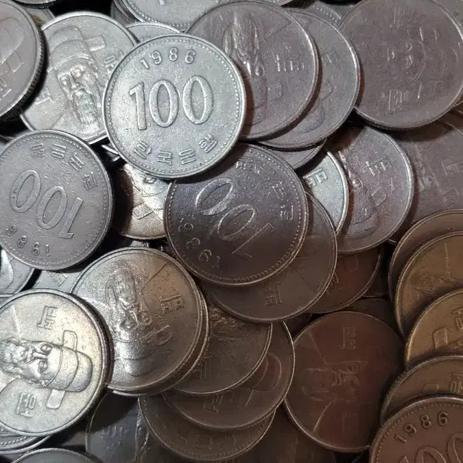 [BUNJANG] 1986 100 Won Coin Bundle Set (100 pcs) / 동전 사용제 1986년 100원 100개일괄