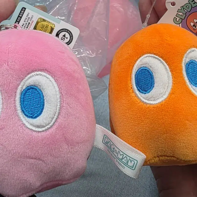 [BUNJANG] Pac-Man Ghost Plush Toy (Pink/Orange) / 팩맨 인형 핑크/오렌지