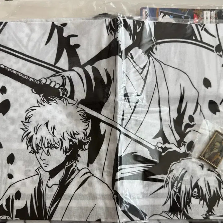 [BUNJANG] Gintama Ichiban Kuji Katsura Big Face Towel Bundle Set / 은혼 이치방쿠지 카츠라 빅 페이스 타올 타월 / 홍앵 긴토키 타카스기 양이지사 손수건 메탈 참 일괄
