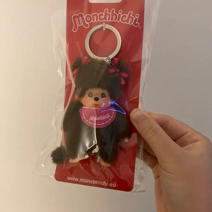 [BUNJANG] Rare Mini Twin-Tailed Monchhichi Keychain / 레어) 미니 양갈래 몬치치 열쇠고리 키링