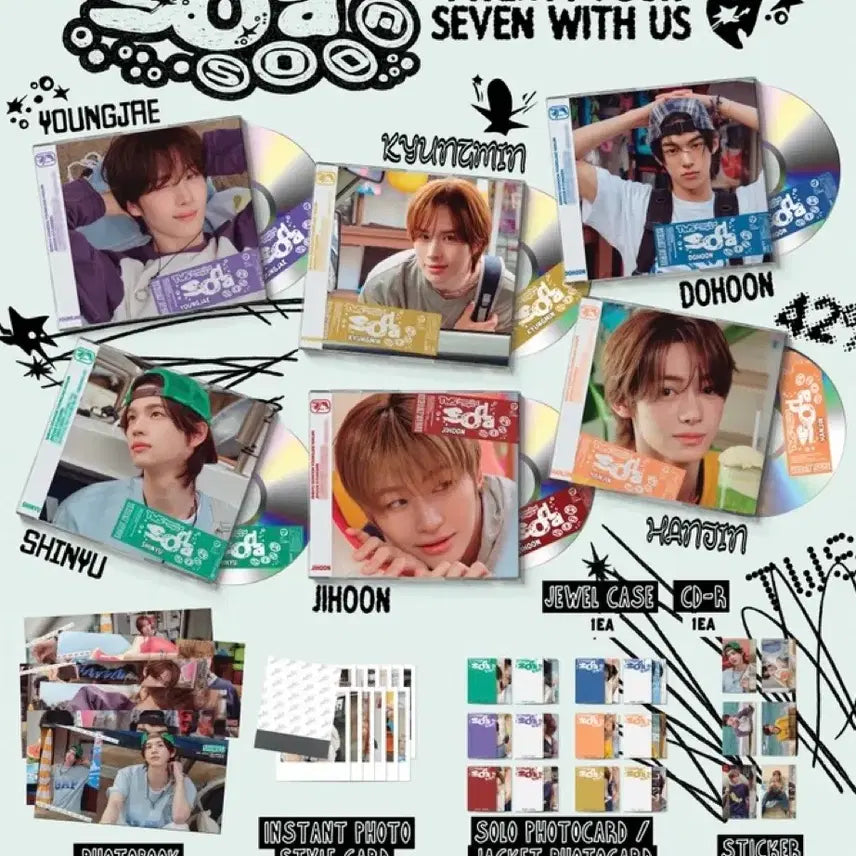 [BUNJANG] TWS SODA SODA Photocard Bundle Set (Sealed) / 투어스 소다소다 SODA SODA 개인 미개봉 일괄 양도