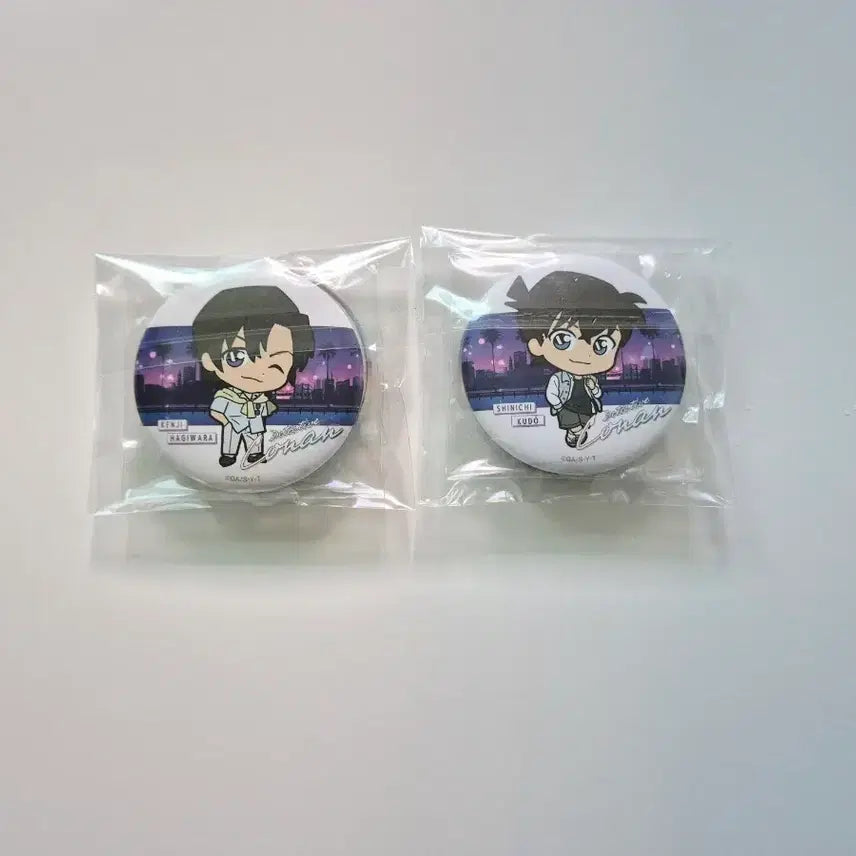 [BUNJANG] Detective Conan Sega Kuji Can Badge Bundle Set - Shinichi Kudo &amp; Kenji Hagiwara / (일괄) 명탐정코난 세가 쿠지 캔뱃지 쿠도 신이치 하기와라 켄지