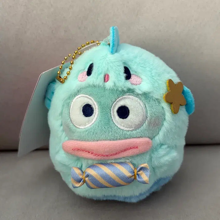 [BUNJANG] Sanrio Hangyodon Plump Candy Ghost Mascot Doll Keychain / 산리오 한교동 통통 캔디귀신 마스코트 인형 키링