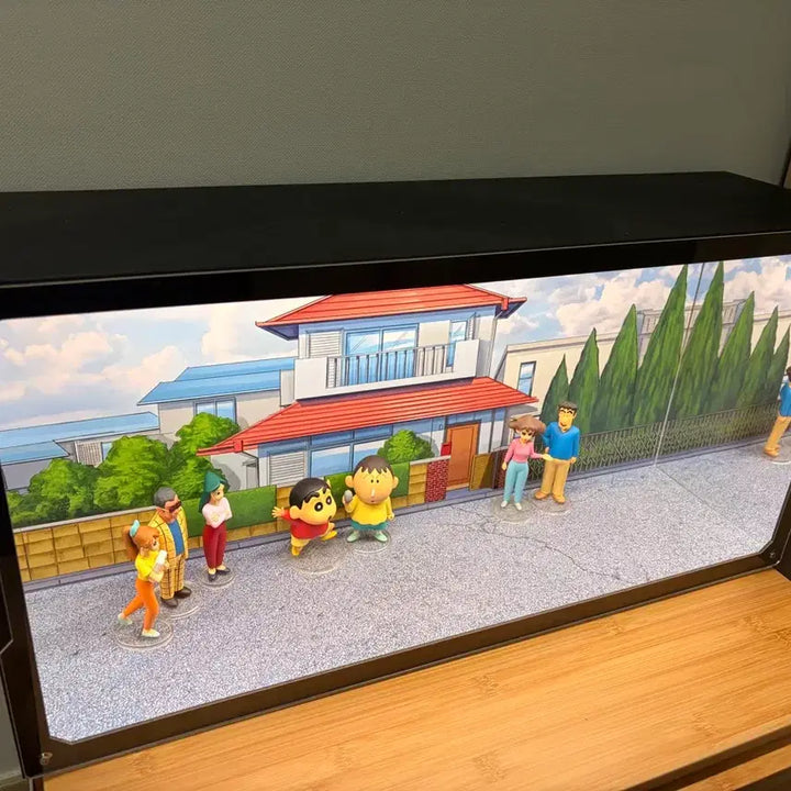 [BUNJANG] Figure Field Crayon Shin-chan Diorama LED Display Cabinet / 피규필드 짱구 피규어 디오라마 LED 장식장
