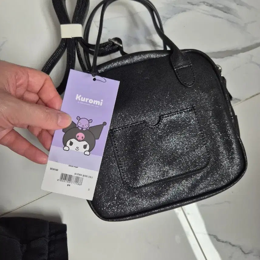 [BUNJANG] Kuromi Black Pearl Crossbody Bag New / 쿠로미 블랙 펄 크로스백 새상품