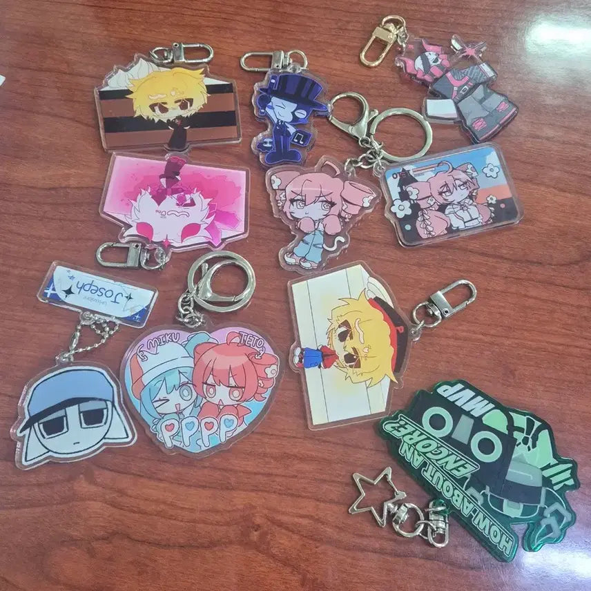 [BUNJANG] Vocaloid Fanart Keychain Bundle Set / 보컬로이드팬아트키링 게임컬처 팬아트키링 일괄판매 미쿠 테토