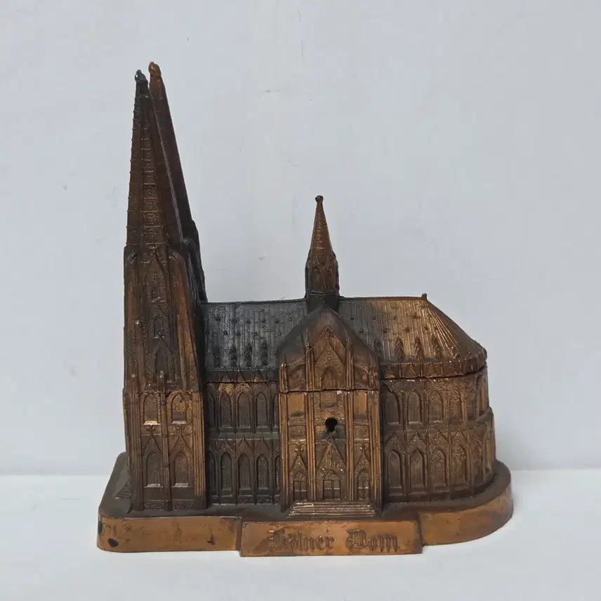 [BUNJANG] Antique Cathedral Music Box - German 1950s, French Retail / 앤틱 성당 오르골 금속 프랑스 독일 성당 성물 오르골 가톨릭
