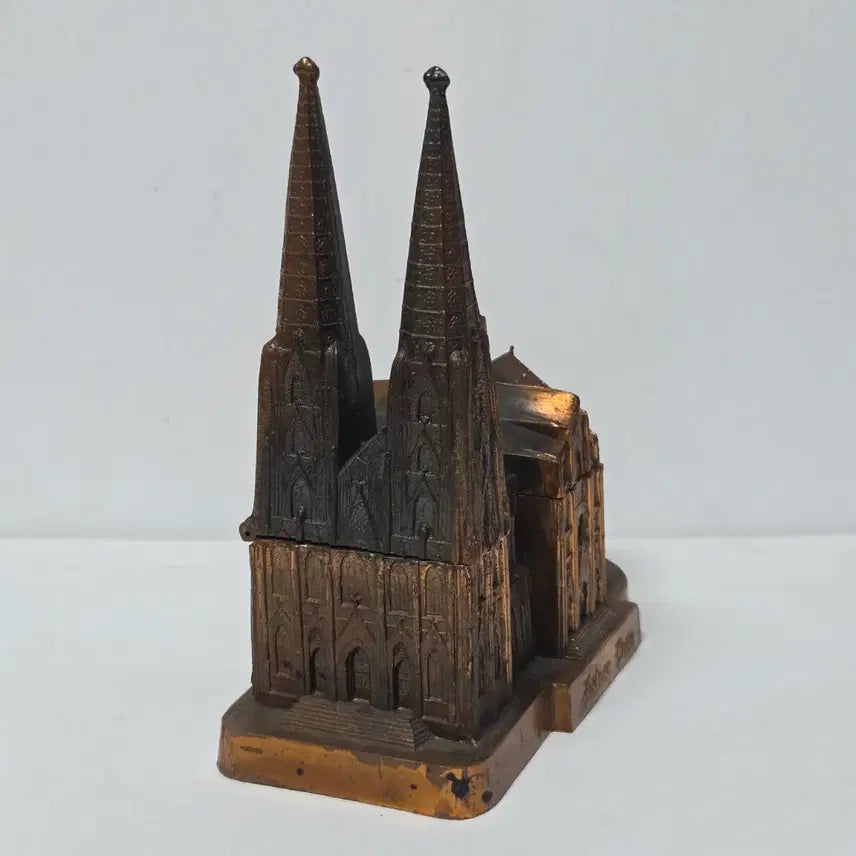[BUNJANG] Antique Cathedral Music Box - German 1950s, French Retail / 앤틱 성당 오르골 금속 프랑스 독일 성당 성물 오르골 가톨릭