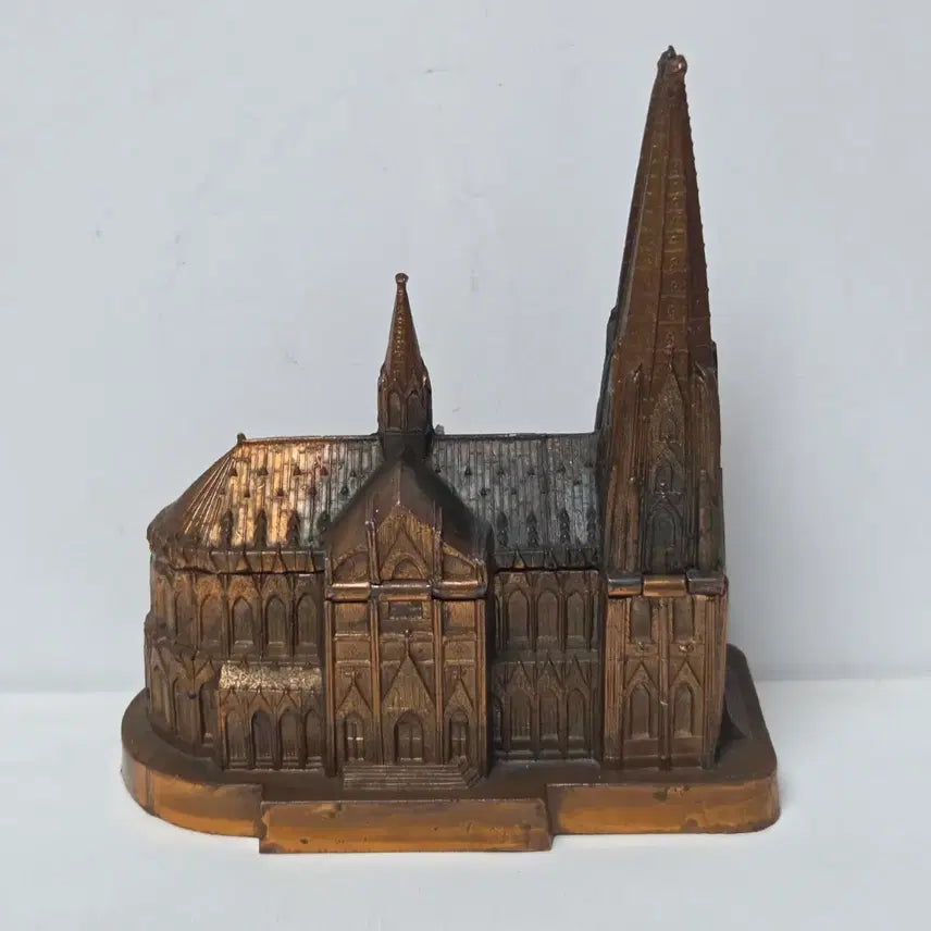 [BUNJANG] Antique Cathedral Music Box - German 1950s, French Retail / 앤틱 성당 오르골 금속 프랑스 독일 성당 성물 오르골 가톨릭