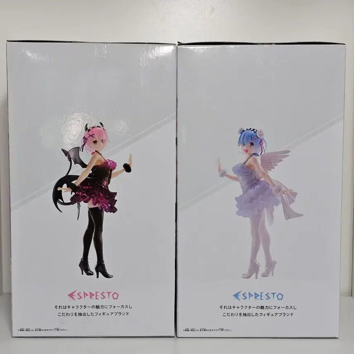 [BUNJANG] Re:Zero Rem &amp; Ram Angel Devil Espresso Special Clear &amp; Dressy Figure Set (Sealed) / 미개봉 일괄 리제로 렘 람 엔젤 천사 악마 피규어 에스프레스토 clear&amp;dressy 스페셜컬러 클리어 드레시