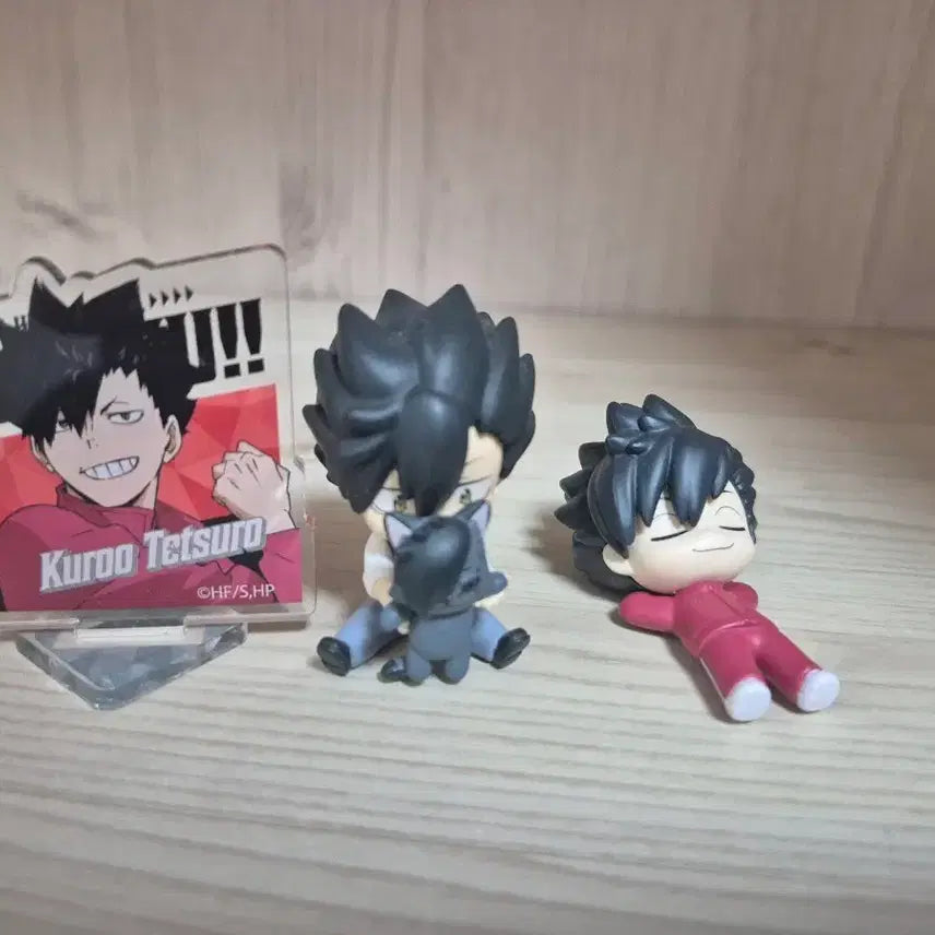 [BUNJANG] Haikyuu!! Tetsuro Kuroo Mini Acrylic Stand &amp; Gacha Bundle / 하이큐 쿠로오 미니아크릴스탠드 + 피규어 가챠 3개 일괄