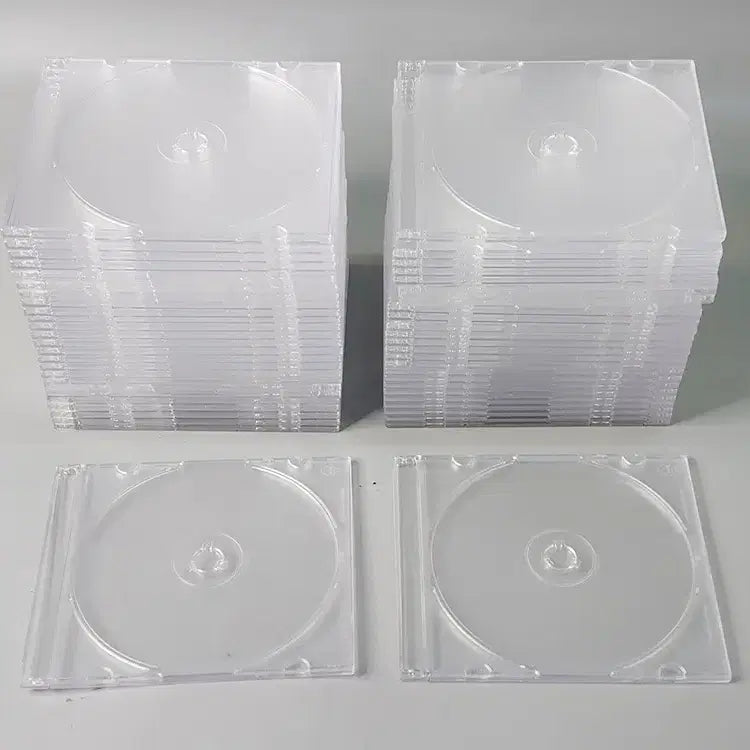 [BUNJANG] Slim Jewel CD Cases - 5mm Thickness, Translucent Back (50+2 pcs Set) / CD케이스 시디케이스 반투명 슬림형 1장용 5mm 중고 50+2장 세트
