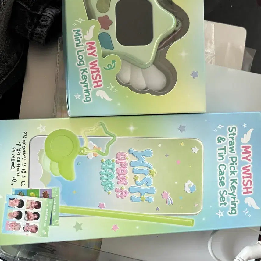 [SOLD OUT] [BUNJANG] NCT WISH Mega Coffee Mini Log Keychain Tin Case Straw Pick Set / NCT WISH 엔시티위시 메가커피 미니로그키링 틴케이스 스트로우픽