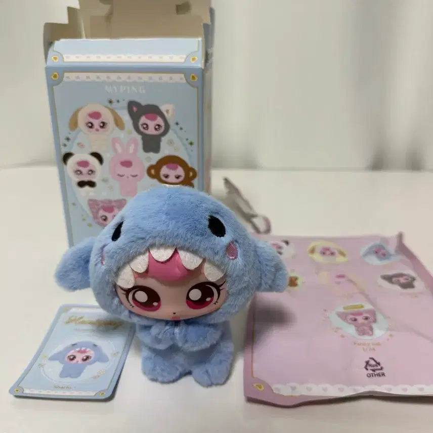 [BUNJANG] Animal Series 2 Hachuping Shark Plush Keychain / 신상 애니멀시리즈2 하츄핑 샤크 인형키링