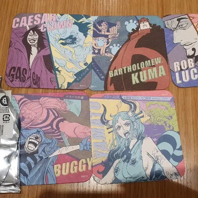 [BUNJANG] One Piece Mugiwara Store Art Coaster 5 Types Bundle Set / 일괄)원피스 무기와라스토어 아트 코스터 5종