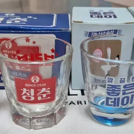 [BUNJANG] Assorted Korean Soju Glasses Set / 청춘 소주잔 좋은데이 소주잔 말굽잔