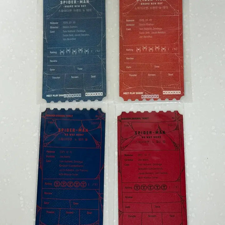 [BUNJANG] Spider-Man Original Ticket Set / 스파이더맨 오리지널티켓 4종 판매합니다