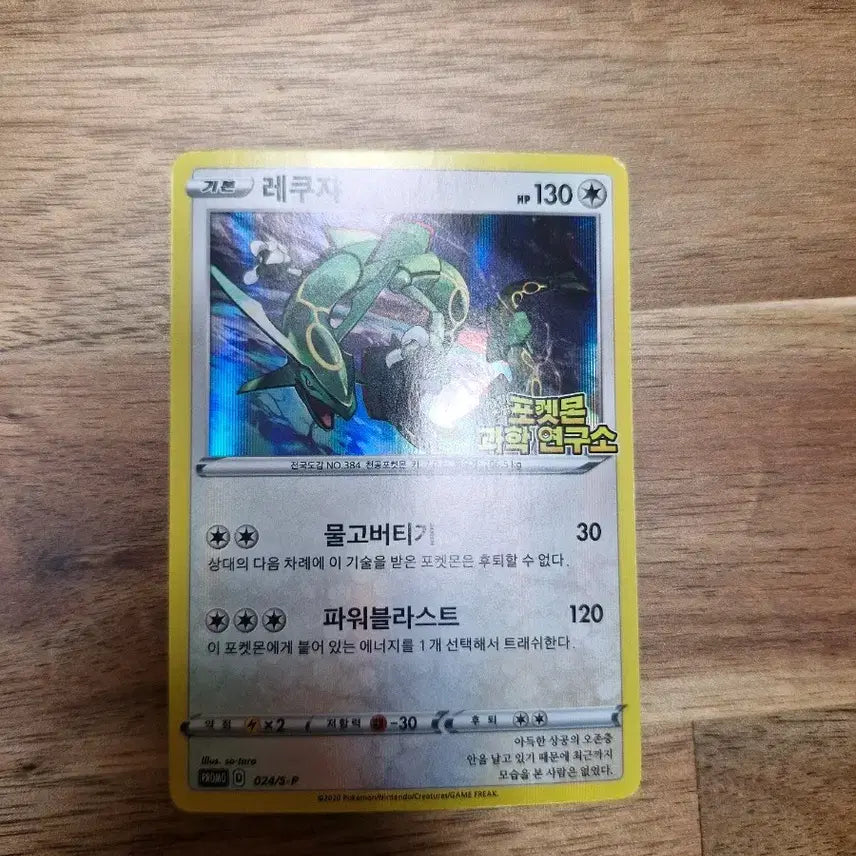 [BUNJANG] Pokemon Rayquaza Card / 레쿠쟈 포켓몬 과학 연구소