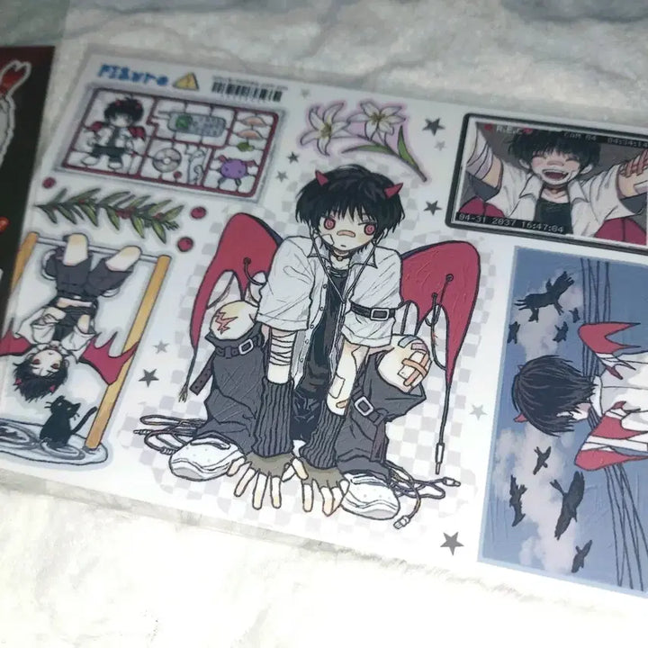 [BUNJANG] AmusTew Evil vs Evil Special Sushi Maid Sticker Bundle / 일괄) 아무스튜 악인악과 특상초밥 메이드 스티커 부일페 서일페 문구 다꾸용