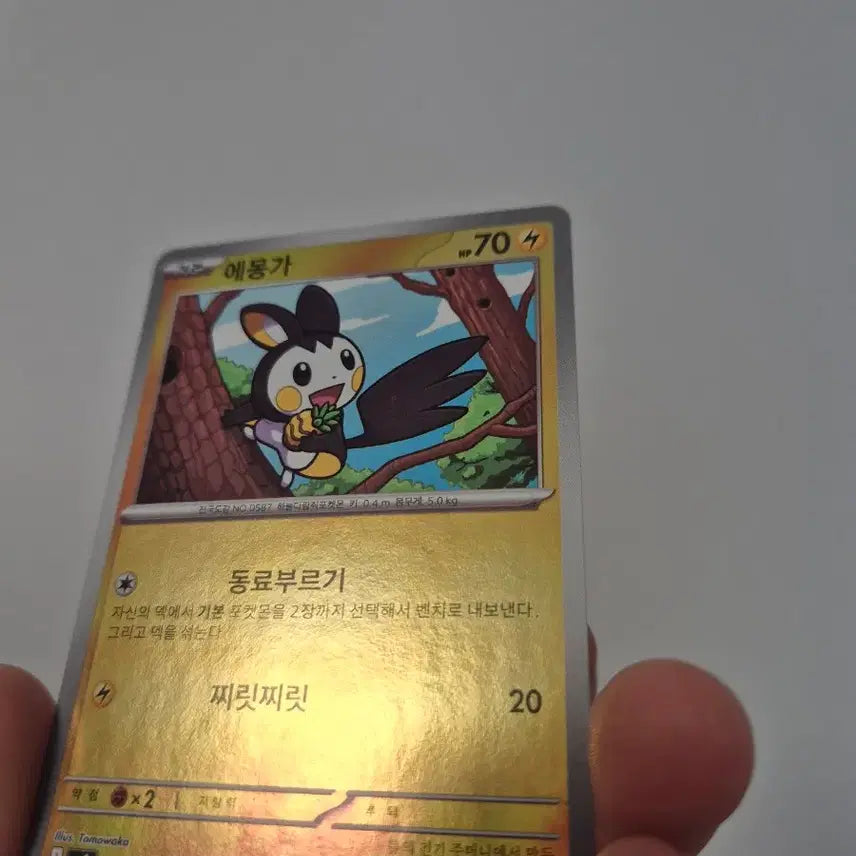 [BUNJANG] 100 Deck Mirrored Holo Emolga Card / 100덱 미러홀로 에몽가