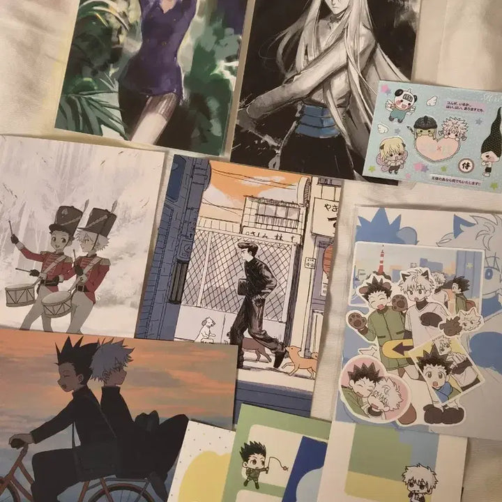 [BUNJANG] Hunter x Hunter Postcard Sticker Set: Gon, Killua, Kurapika / 헌터헌터 엽서 스티커 비공굿 키르곤 피트카이 헌시조