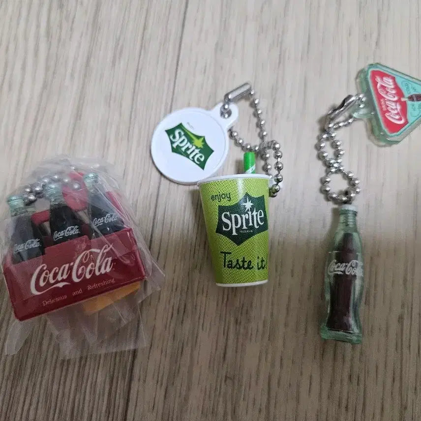 [BUNJANG] Coca-Cola Sprite Miniature Keychain Set (3 Types) / 코카콜라 스프라이트 미니어처 키링 세트 3종