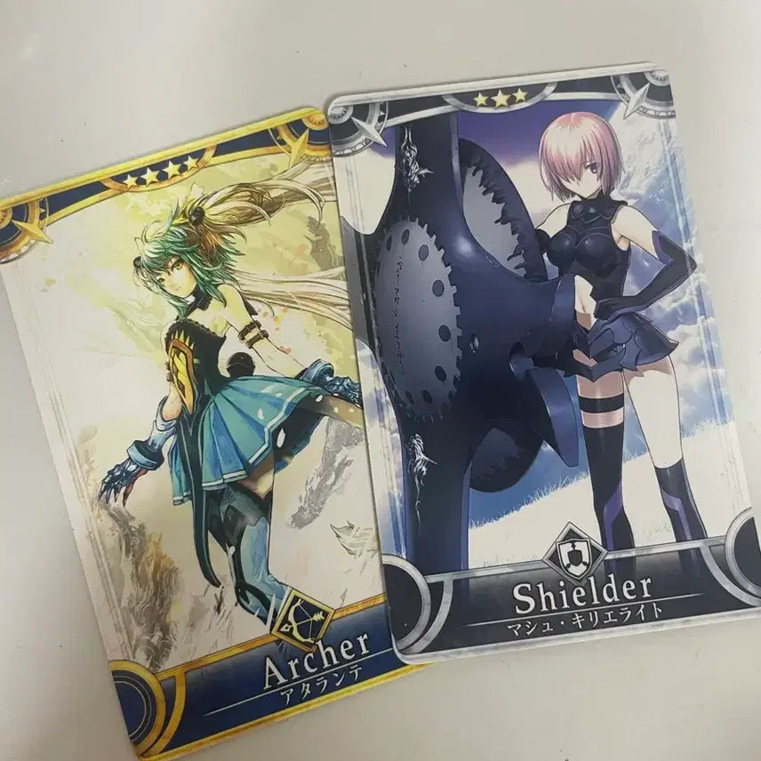 [BUNJANG] Fate/Grand Order Arcade Card - Mash Kyrielight &amp; Atalanta Photocard / <오늘까지 급처> 페이트 그랜드 오더 아케이드 카드 포토카드 포카 마슈 아탈란테 페그오 fate 피규어 굿즈