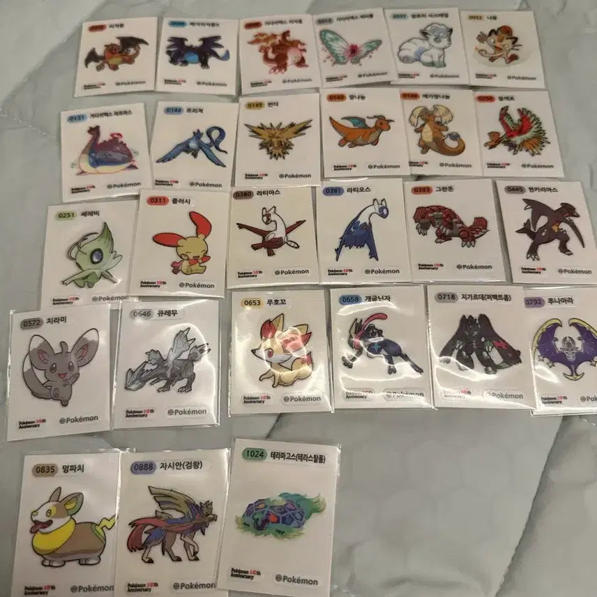 [BUNJANG] Pokemon 30th Anniversary Artwork Logo Stickers / 포켓몬 띠부씰 판매 30주년 아트웍 로고 판매