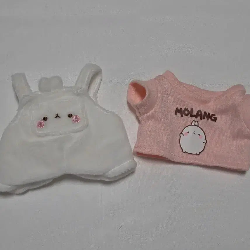 [BUNJANG] 20cm Doll Clothes Pink Rabbit Outfit / 20cm 인형 옷 토끼 옷 분홍 몰랑이 옷