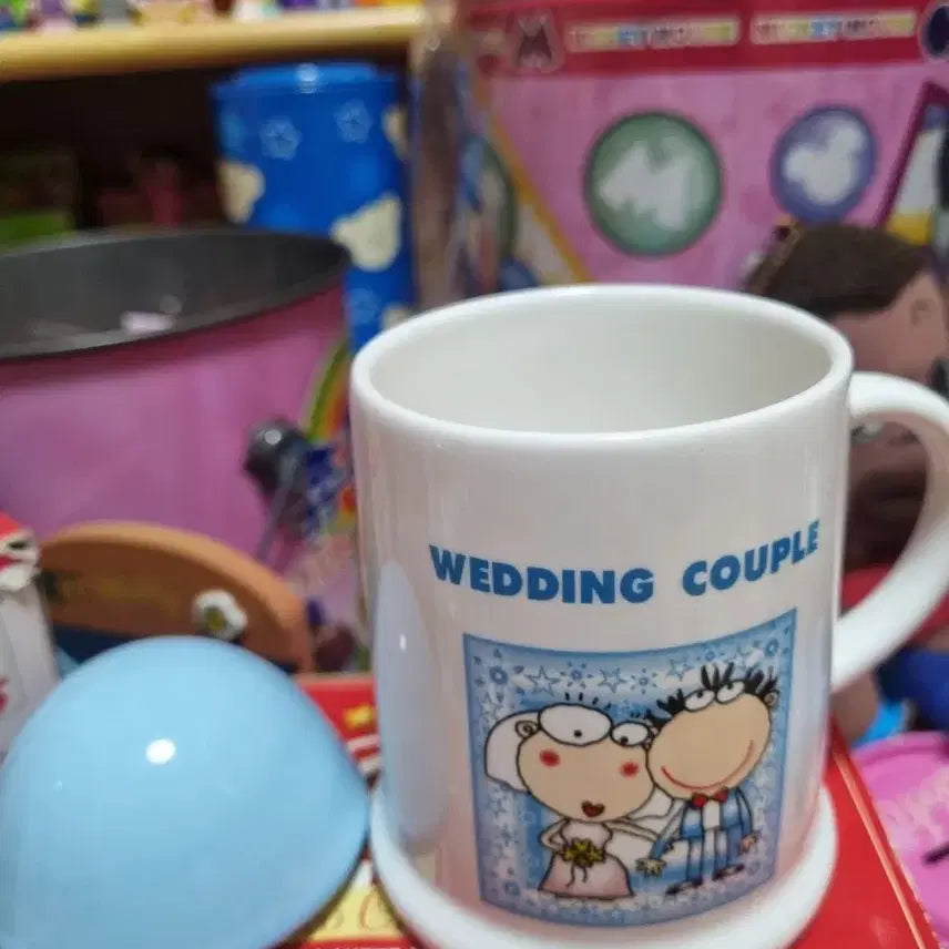[BUNJANG] Vintage Cup with Classic Character Illustration / 고전 캐릭터 컵