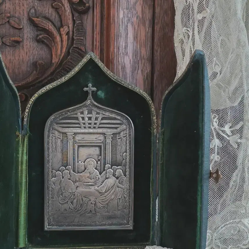 [BUNJANG] Vintage "The Last Supper" Catholic Travel Shrine / 최후의 만찬