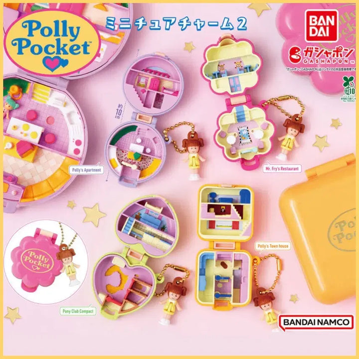 [BUNJANG] Bandai Japan Polly Pocket Mini House Charm Keychain Holder / 일본 반다이 가챠 폴리포켓 2탄 미니어처 하우스 참 키링 키홀더