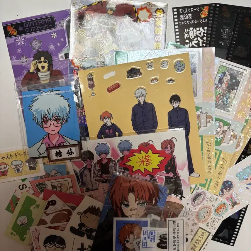 [BUNJANG] Gintama Official Goods Paper Stickers Bundle Set / 은혼 비공굿 지류 스티커 공굿 일괄판매
