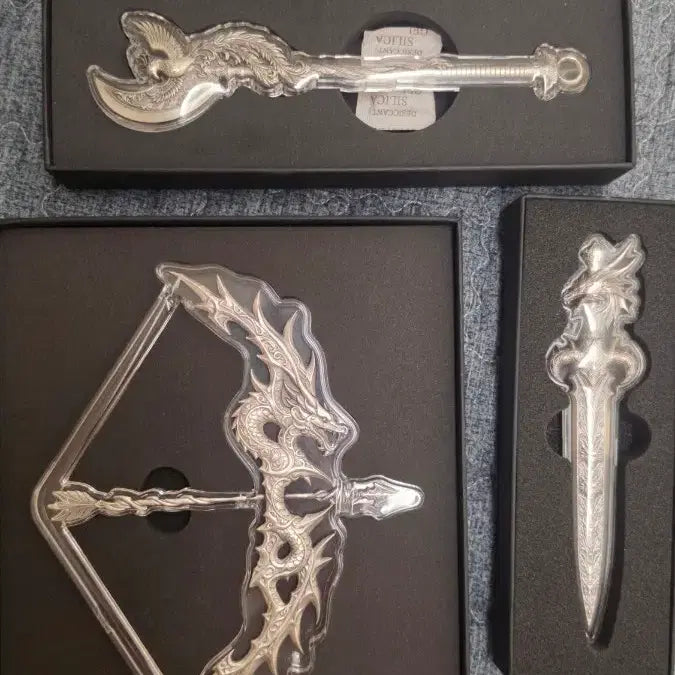 [BUNJANG] Korea Mint Corporation Lunar Sword, Bow, and Chiwoo Cheonwang Sword Set / 조폐공사 언월도 활 치우천왕 검